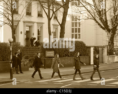 Londoner Abbey Road Beatles Kreuzung Studioalbum Stockfoto