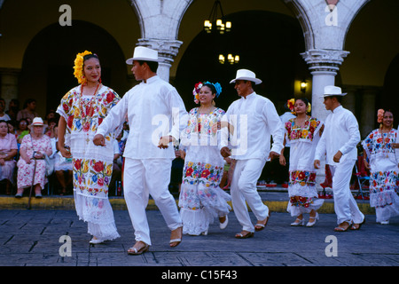 Vaqueria traditioneller Tanz, Merida, Yucatan, Mexiko Stockfoto