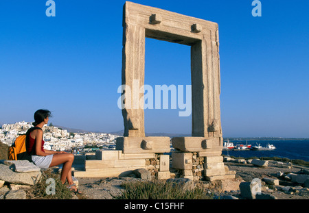 Tempel des Dionysos, Stadt Naxos, Insel Naxos, Kykladen, Griechenland, Europa Stockfoto