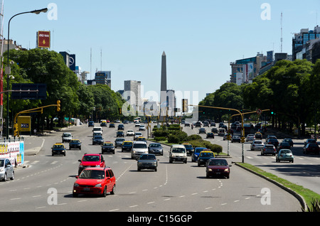 Avenida 9 de Julio (9. Juli Avenue), Buenos Aires, Argentinien Stockfoto