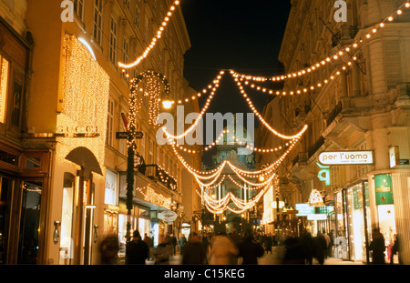 Einkaufsstraße Kohlmarkt, Wien, Österreich Stockfoto