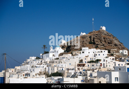 Chora, Ios Insel, Kykladen, Griechenland, Europa Stockfoto