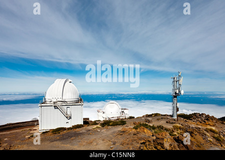 Roque de Los Muchachos Observatorium, Caldera de Taburiente, La Palma, Kanarische Inseln, Spanien Stockfoto