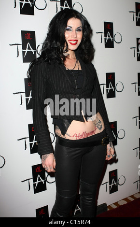 Kat Von D von LA Ink feiert den Start ihres neuen Buches "hohe Spannung Tattoo' TAO Nightclub Las Vegas, Nevada - 05.02.09 Stockfoto