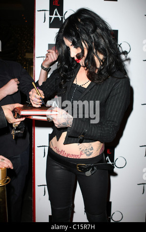 Kat Von D von LA Ink feiert den Start ihres neuen Buches "hohe Spannung Tattoo' TAO Nightclub Las Vegas, Nevada - 05.02.09 Stockfoto