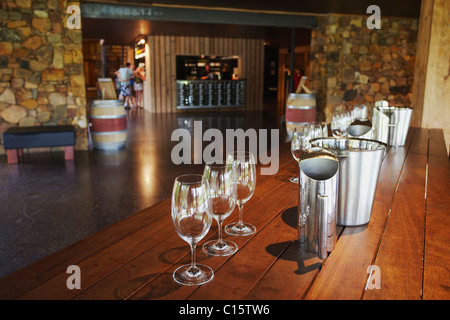 Weinprobe in Vasse Felix Winery, Margaret River, Western Australia, Australien Stockfoto