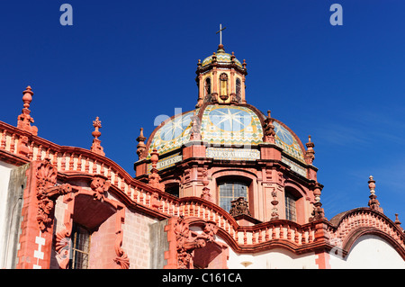 Achteckige Kuppel der Iglesia de Santa Prisca in Taxco, Bundesstaat Guerrero, Mexiko Stockfoto