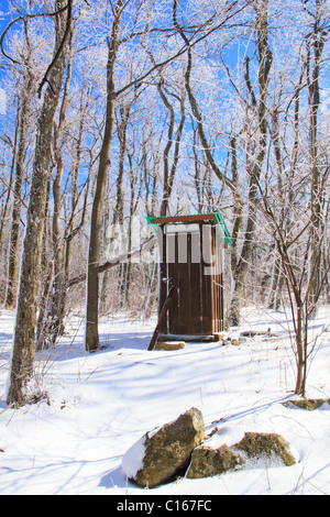 Nebengebäude, einen Hightop Shelter, Appalachian Trail, Shenandoah-Nationalpark, Virginia, USA Stockfoto