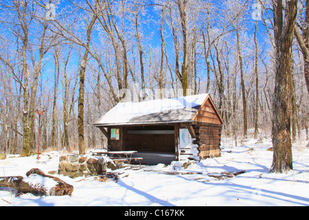 Einen Hightop Shelter, Appalachian Trail, Shenandoah-Nationalpark, Virginia, USA Stockfoto