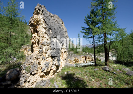 Rock in Sibirien Wald. Tunkinskie Goltsy. Ost-Sajan-Gebirge. Republik Burjatien. Russland. Stockfoto