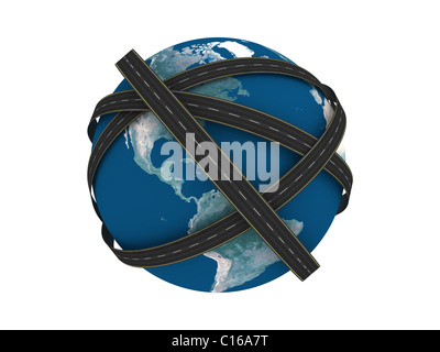 Straßen auf der Erde Stockfoto