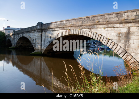 Bridgetown Bridge across the River Dart, Totnes, Devon, England, Vereinigtes Königreich Stockfoto