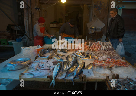 Meeresfrüchte Stall Capo Straße Markt Palermo Sizilien Italien Mitteleuropa Stockfoto