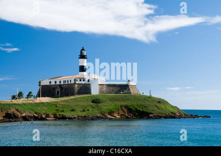 Leuchtturm Farol da Barra, Salvador de Bahia, Bahia, Brasilien, Südamerika Stockfoto