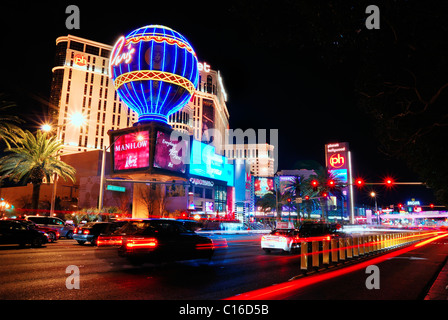 Paris Las Vegas Hotel &amp; Casino anmelden, die Form der Montgolfier-Ballon mit dem Thema von Paris in Frankreich. Stockfoto