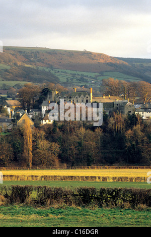 Hay on Wye, Powys, Wales-walisische Stadt Städte Winterlandschaft UK Stockfoto