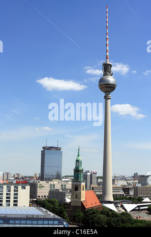 Fernsehturm, Fernsehturm, Alexanderplatz-Platz, Berlin, Deutschland, Europa Stockfoto