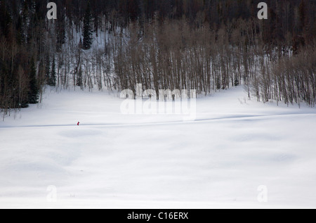 Granby, Colorado - Langlauf in Snow Mountain Ranch in den Rocky Mountains. Die Ranch wird von der CVJM betrieben. Stockfoto