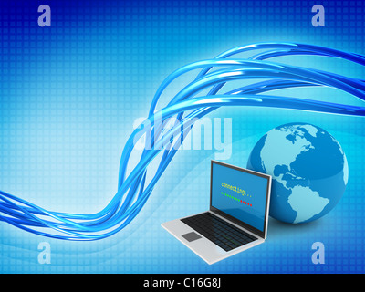 Internet-Globalisierung-Konzept auf abstrakten Hintergrund Stockfoto