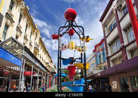 Der Eimer-Brunnen, Region Cuba Street, Wellington, Wellington, Nordinsel, Neuseeland Stockfoto