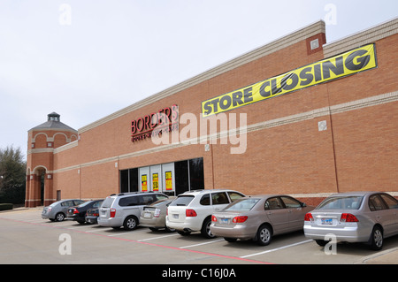 Grenzen-Buchhandlung schließen in Plano, Texas, USA Stockfoto