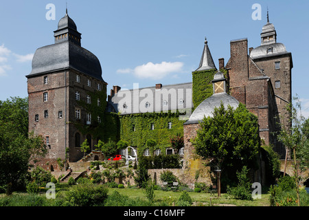 Wasserschloss Myllendonck sogar Burg Myllendonck, Mönchengladbach, Niederrhein, Nordrhein-Westfalen Stockfoto