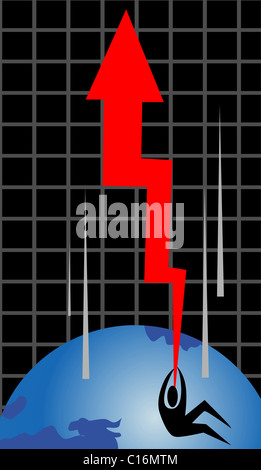 Darstellung der Grafik Stockfoto