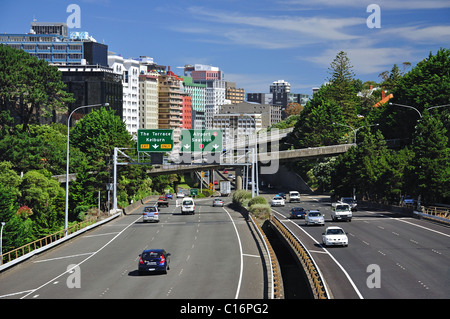 Wellington Stadtautobahn, Thorndon, Wellington, Region Wellington, Nordinsel, Neuseeland