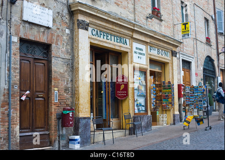 Café, Urbino, Marken, Italien, Europa Stockfoto