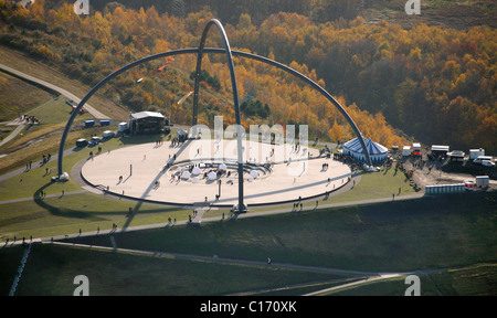 Luftbild, Horizont-Observatorium, Halde Hoheward Halde, Eröffnung, Herten, Nordrhein-Westfalen, Deutschland, Europa Stockfoto