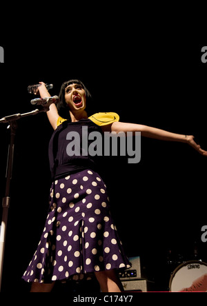 Katy Perry führt bei Manchester Academy 1 auf ihre UK-Tour-Manchester, England - 25.02.09 Sakura / Stockfoto