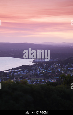 Blick von Albany bei Sonnenuntergang vom Mount Adelaide, Albany, Western Australia, Australien Stockfoto