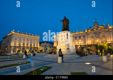 Grand Hotel, Denkmal für Stanislas, Rathaus, Hôtel de Ville in Nancy, Lothringen, Frankreich, Europa Stockfoto