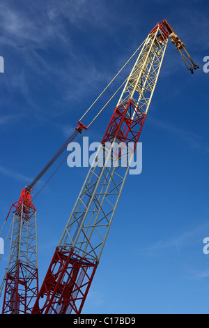 Kran in LLeida, Spanien. Stockfoto