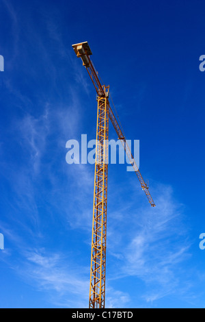 Kran in LLeida, Spanien. Stockfoto