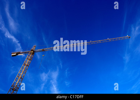 Kran in LLeida, Spanien. Stockfoto