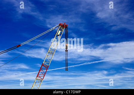 Kran in LLeida, Spanien. Stockfoto