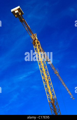 Kran in LLeida, Spanien. Stockfoto