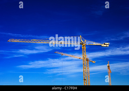 Kran in LLeida, Spanien. Stockfoto