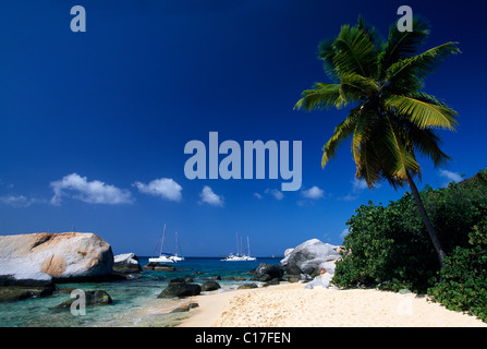 Die Bäder, eine Felsformation auf Virgin Gorda Island, Britische Jungferninseln, Karibik Stockfoto