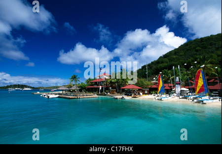 Bitter End Yachtclub auf Virgin Gorda Island, Britische Jungferninseln, Karibik Stockfoto