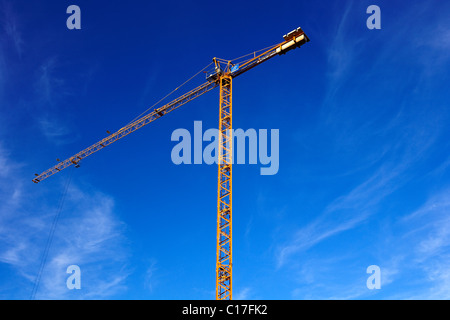 Kran in LLeida, Spanien. Stockfoto