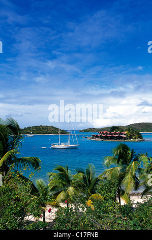 Bitter End Yachtclub auf Virgin Gorda Island, Britische Jungferninseln, Karibik Stockfoto