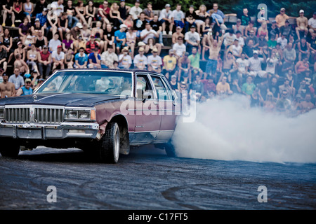 Burnout Autofestival, St-Cyprien Stockfoto