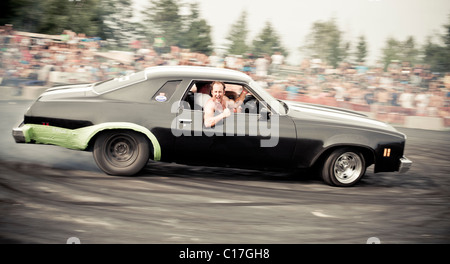 Burnout Autofestival, St-Cyprien Stockfoto