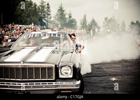 Burnout Autofestival, St-Cyprien Stockfoto