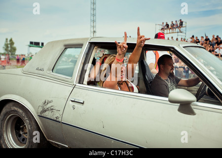 Burnout Autofestival, St-Cyprien Stockfoto