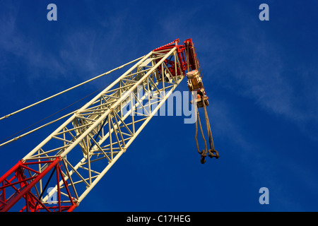 Kran in LLeida, Spanien. Stockfoto