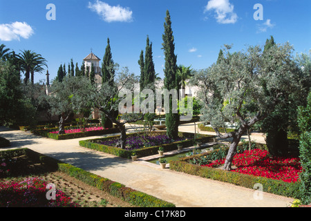 Gärten in Alcazar, Jerez De La Frontera, Andalusien, Spanien, Europa Stockfoto