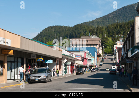 Ketchikan, Alaska. Main Street Ketchikan, südöstlichen Alaska. Stockfoto